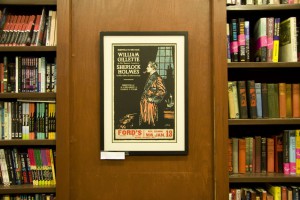 Poster on display at The Mysterious Bookshop