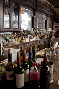 View of the back bar at Walker's