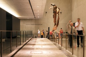South Tower Excavation and twisted steel inside the museum