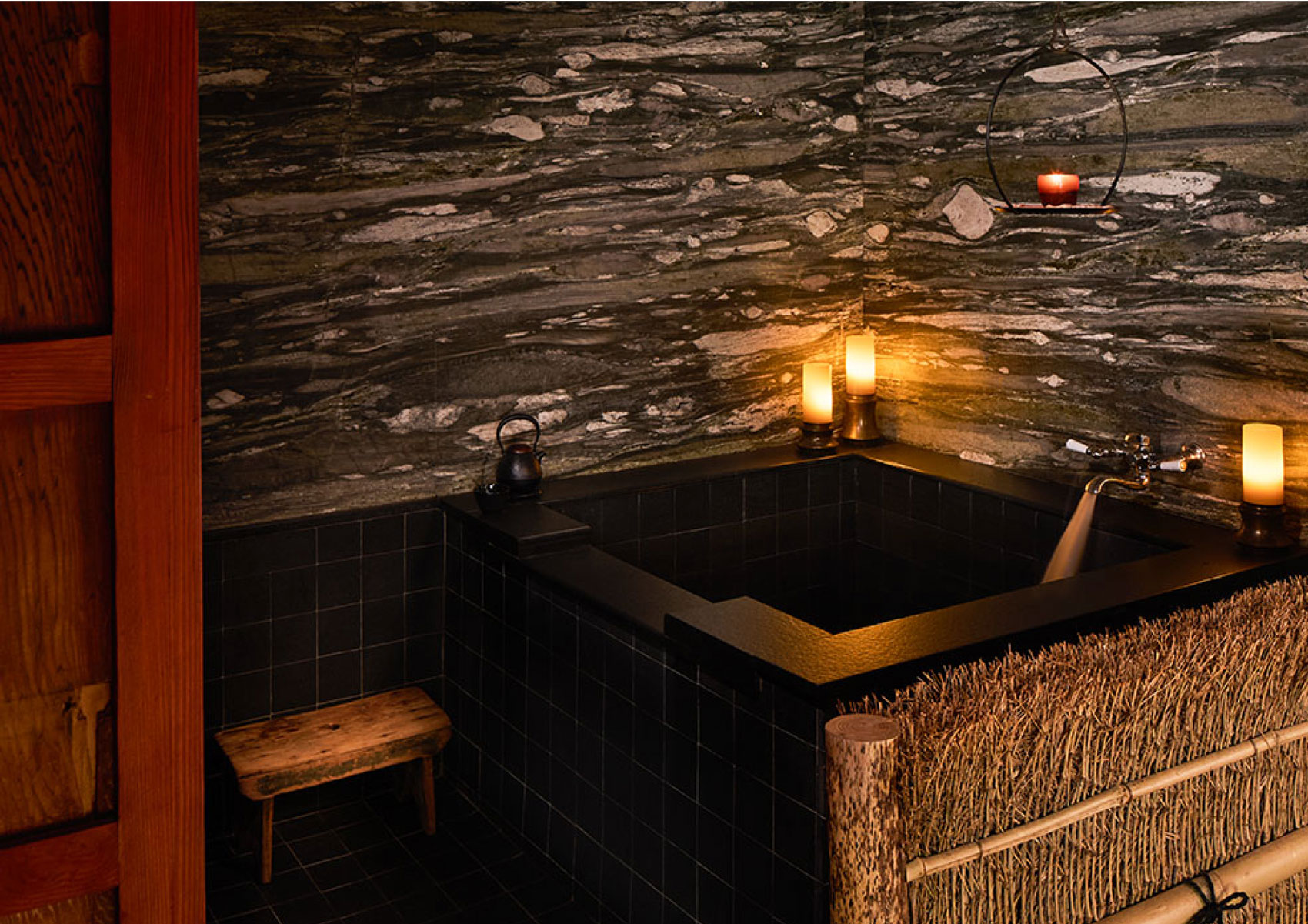 Private onsen bath room inside the Shibui Spa